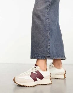 New Balance 327 Trainers In Off White And Burgundy For Unisex Off White/burgundy -New Balance Shop 200495789 3