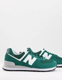 New Balance 574 Trainers In Deep Green And White For Men Dark Green -New Balance Shop 200497365 1 darkgreen 1