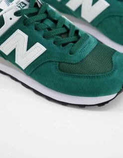 New Balance 574 Trainers In Deep Green And White For Men Dark Green -New Balance Shop 200497365 3