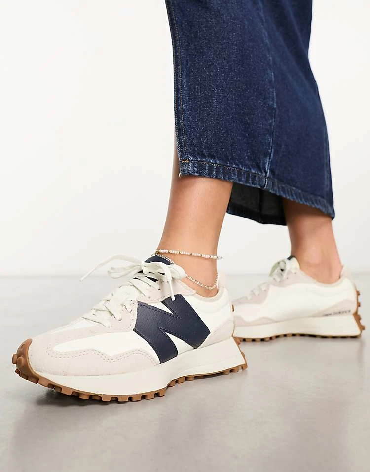 New Balance 327 Trainers In Off White/navy For Unisex 3 New Balance 327 Trainers In Off White/navy For Unisex