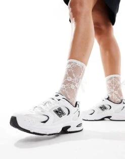 New Balance 530 Trainers In White And Black For Unisex White/black -New Balance Shop 201078092 4