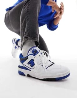 New Balance 550 Trainers In White And Blue For Unisex White/blue