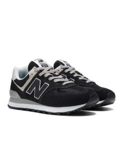 New Balance 574 Trainers In Metallic Black For Unisex -New Balance Shop 202406622 1 black 1