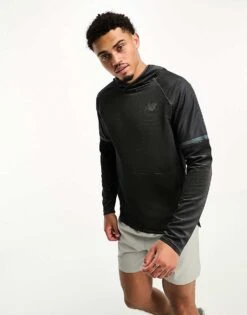 New Balance Q Speed Shift Hoodie In Black For Men