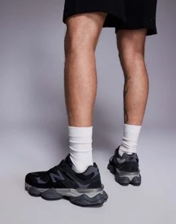 New Balance 9060 Trainers In Black And Dark Grey For Unisex Black/grey -New Balance Shop 203635856 4