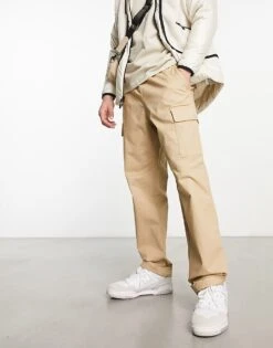 New Balance Athletics Woven Cargo Trousers In Beige For Men -New Balance Shop 203641477 4