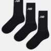 New Balance Logo Crew Socks 3 Pack In Black For Men -New Balance Shop 204404273 1 black