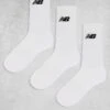 New Balance Logo Crew Socks 3 Pack In White For Men -New Balance Shop 204404294 1 white