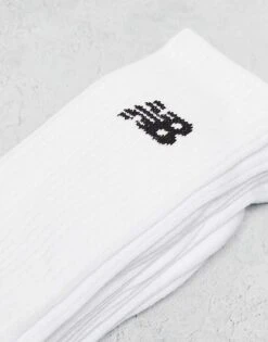 New Balance Logo Crew Socks 3 Pack In White For Men -New Balance Shop 204404294 4