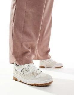 New Balance 550 Sneakers In Cream With Stone Details For Unisex
