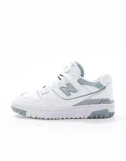 New Balance 550 Trainers In White And Sage For Unisex -New Balance Shop 205335075 2