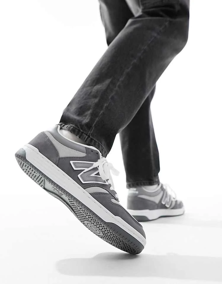 New Balance 480 Suede Trainers In Grey For Unisex 6 New Balance 480 Suede Trainers In Grey For Unisex - Image 4