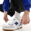 New Balance 550 Trainers With Suede Toe In White And Blue For Unisex 2 New Balance 550 Trainers With Suede Toe In White And Blue For Unisex -New Balance Shop 205337693 1 white