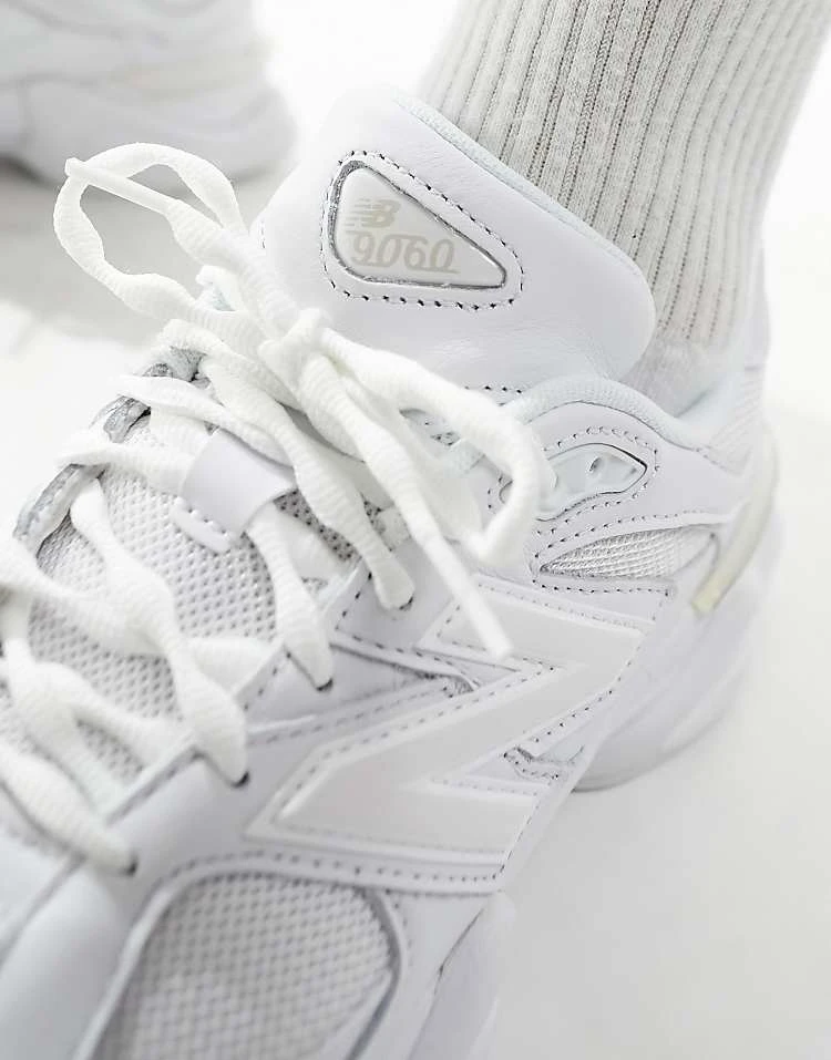 New Balance 9060 Trainers In Triple White For Unisex 6 New Balance 9060 Trainers In Triple White For Unisex - Image 4