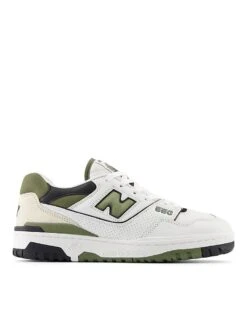 New Balance 550 Trainers In White And Khaki For Men -New Balance Shop 205338008 4