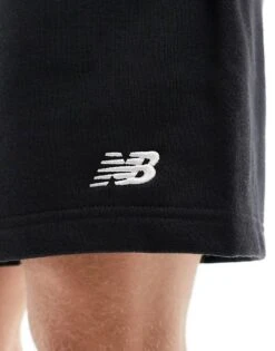 New Balance Small Logo French Terry Shorts In Black For Men -New Balance Shop 205349740 3