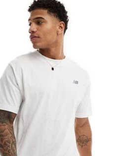 New Balance New Balanace Small Logo T-shirt In White For Men