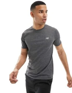 New Balance Performance Heathertech T-shirt In Dark Grey For Men -New Balance Shop 205350355 4