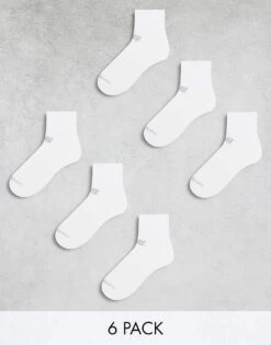 New Balance Performance Ankle Sock 6 Pack In White For Unisex -New Balance Shop 205396705 1 white 1