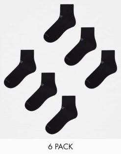 New Balance Performance Ankle Sock 6 Pack In Black For Unisex -New Balance Shop 205396766 1 black 1