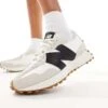 New Balance 327 Trainers With Gum Sole In White And Black For Unisex -New Balance Shop 205508906 1 white
