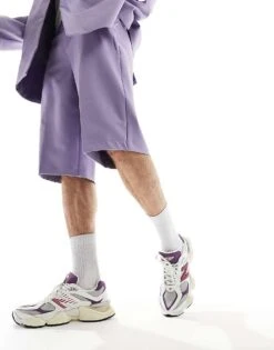 New Balance 9060 Trainers In Sea Salt And Purple For Unisex Cream -New Balance Shop 205508943 3