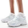 New Balance 530 Trainers In White And Light Blue For Unisex