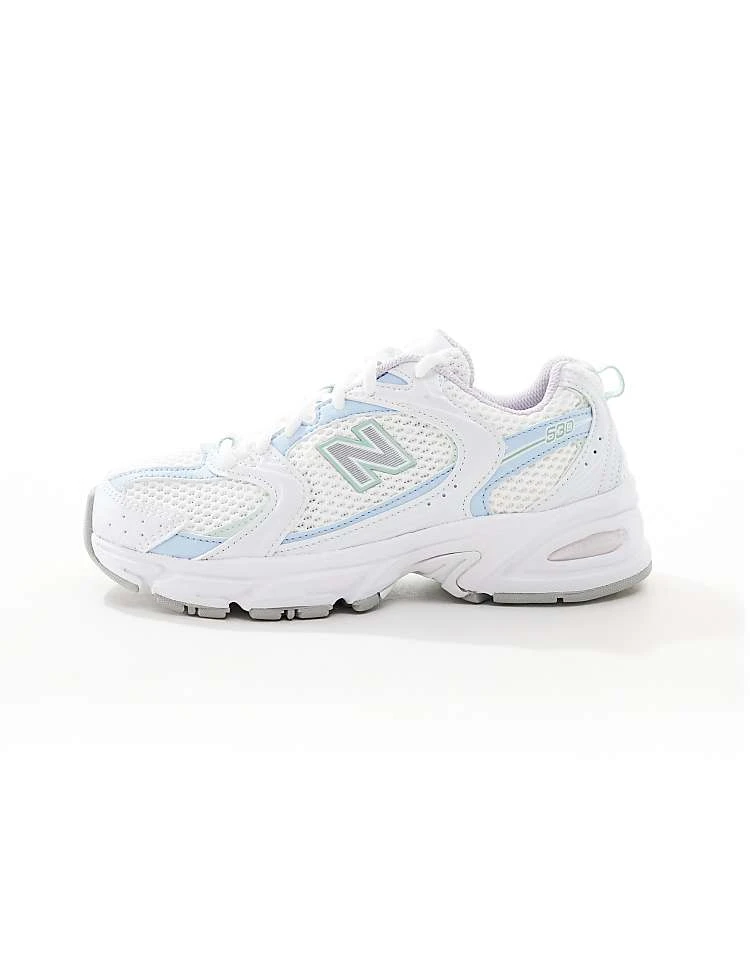 New Balance 530 Trainers In White And Light Blue For Unisex 4 New Balance 530 Trainers In White And Light Blue For Unisex - Image 2