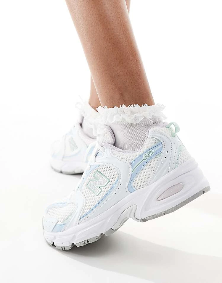 New Balance 530 Trainers In White And Light Blue For Unisex 5 New Balance 530 Trainers In White And Light Blue For Unisex - Image 3