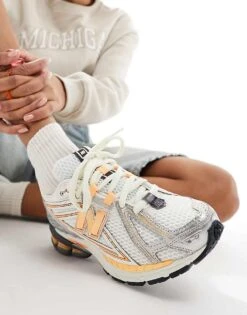 New Balance 1906 Trainers In Silver And Neon Orange - Exclusive To ASOS For Unisex -New Balance Shop 205663920 4
