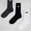 New Balance Logo Crew Socks 3 Pack In Multi For Unisex