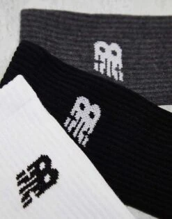 New Balance Logo Crew Socks 3 Pack In Multi For Unisex -New Balance Shop 205694789 4