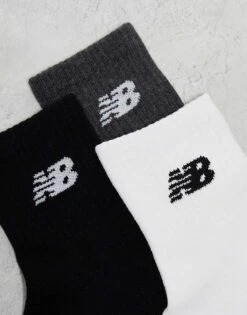 New Balance Logo Mid Sock 3 Pack In Multi For Unisex -New Balance Shop 205694795 4