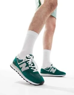 New Balance 574 Trainers In Green For Men