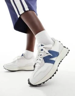 New Balance 327 Trainers In White And Blue For Unisex