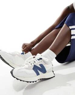 New Balance 327 Trainers In White And Blue For Unisex -New Balance Shop 206021050 4