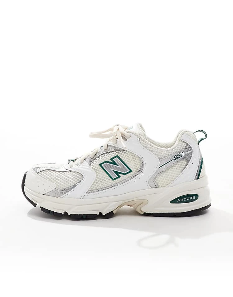 New Balance 530 Trainers In White & Green For Unisex 4 New Balance 530 Trainers In White & Green For Unisex - Image 2