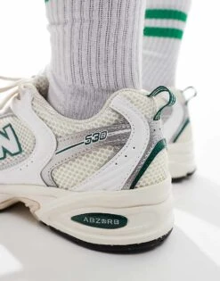New Balance 530 Trainers In White & Green For Unisex 12 New Balance 530 Trainers In White & Green For Unisex -New Balance Shop 206021402 5