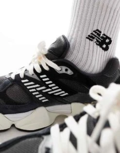 New Balance 9060 Trainers In Black And Silver For Unisex -New Balance Shop 206021575 4