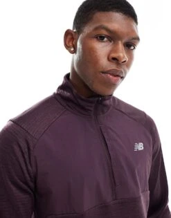 New Balance Athletics Heat Grid 1/2 Zip In Plum For Men Purple 9 New Balance Athletics Heat Grid 1/2 Zip In Plum For Men Purple -New Balance Shop 206022394 3