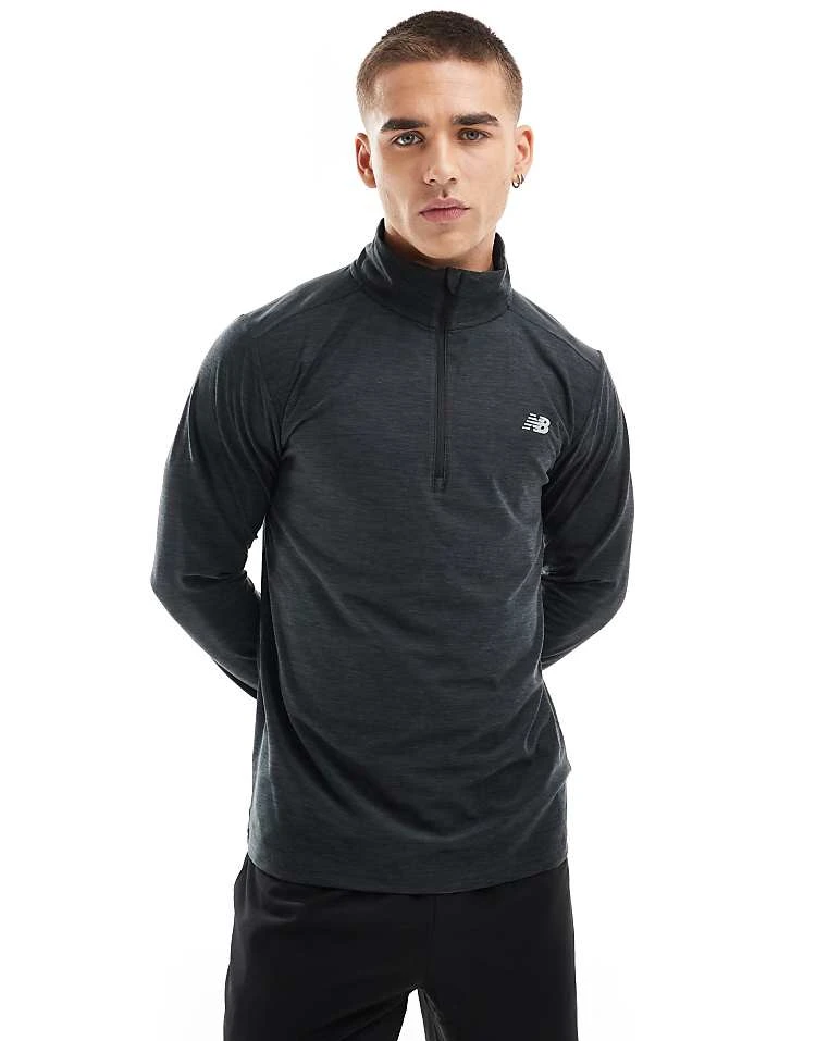 New Balance 1/4 Zip In Black For Men 3 New Balance 1/4 Zip In Black For Men