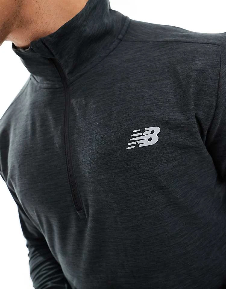New Balance 1/4 Zip In Black For Men 4 New Balance 1/4 Zip In Black For Men - Image 2