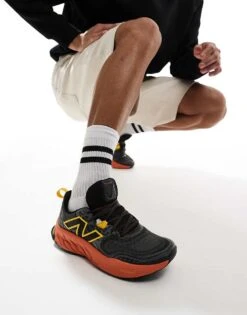 New Balance Hierro Trail Running Trainers In Black And Orange For Men -New Balance Shop 206030292 3