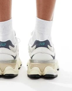 New Balance 9060 Trainers In White And Teal For Unisex Cream -New Balance Shop 206086724 3