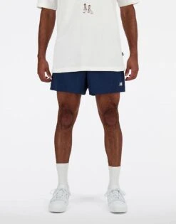 New Balance Sport Essentials Mesh Short 5" In Blue For Men -New Balance Shop 206352669 1 blue 1
