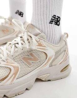 New Balance 530 Trainers In Light Gold Metallic - Exclusive To ASOS For Unisex -New Balance Shop 206401510 4