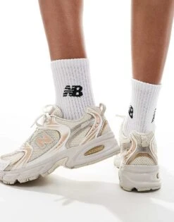 New Balance 530 Trainers In Light Gold Metallic - Exclusive To ASOS For Unisex -New Balance Shop 206401510 5