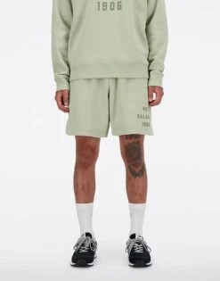 New Balance Iconic Collegiate Fleece Short 7" In Green For Men -New Balance Shop 206453412 1 green 1