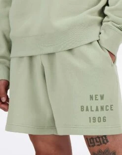 New Balance Iconic Collegiate Fleece Short 7" In Green For Men -New Balance Shop 206453412 4