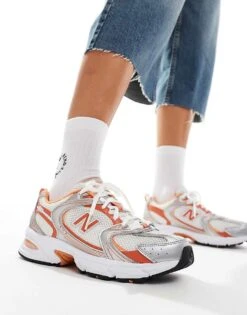 New Balance 530 Trainers In White And Orange For Unisex -New Balance Shop 206653188 3